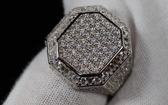 Lab Diamonds London Rings VVS1 Moissanite Hip Hop Ring Moissanite Iced Ring Big Moissanite Diamond Rings