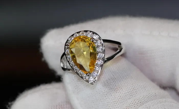 Lab Diamonds London Rings Yellow Diamond Ring Yellow Diamond Engagement Rings Canary Yellow Diamond Ring Pear Shape Ring Pear Engagement Ring Teardrop Ring