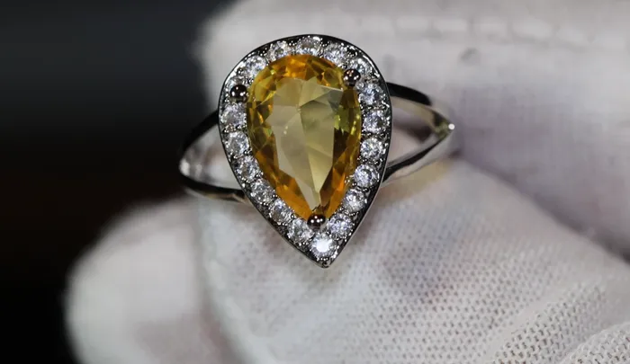 Lab Diamonds London Rings Yellow Diamond Ring Yellow Diamond Engagement Rings Canary Yellow Diamond Ring Pear Shape Ring Pear Engagement Ring Teardrop Ring