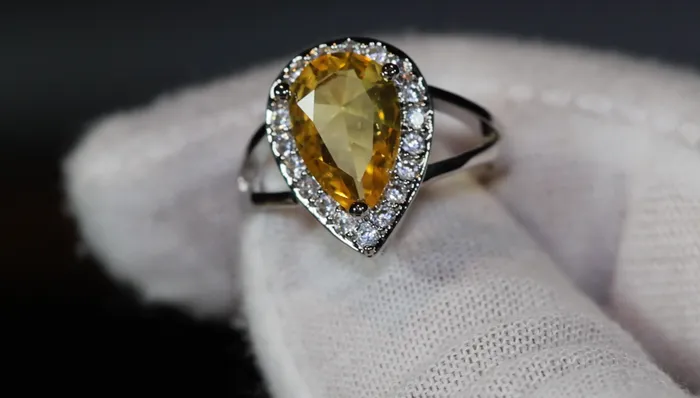 Lab Diamonds London Rings Yellow Diamond Ring Yellow Diamond Engagement Rings Canary Yellow Diamond Ring Pear Shape Ring Pear Engagement Ring Teardrop Ring