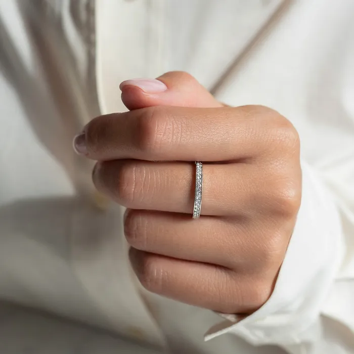 LEO MATHILD Rings CHANNEL setting ring white gold size 53
