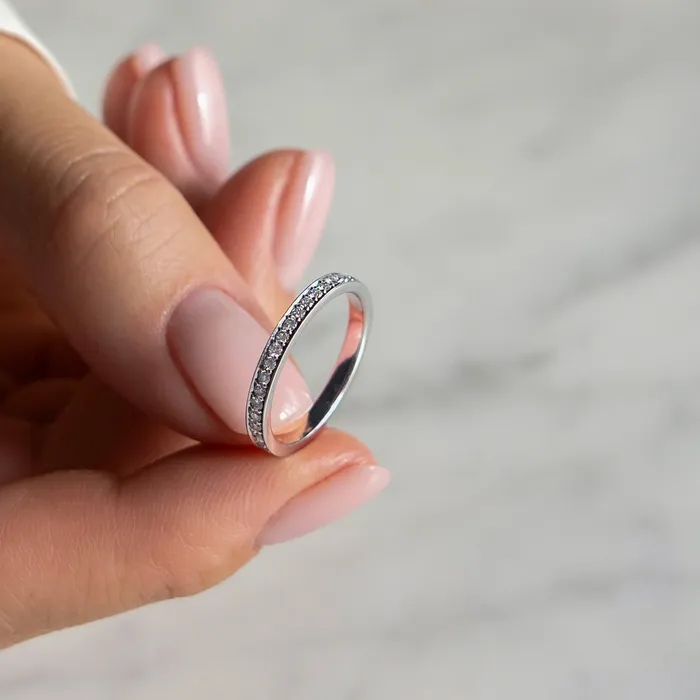 LEO MATHILD Rings CHANNEL setting ring white gold size 53