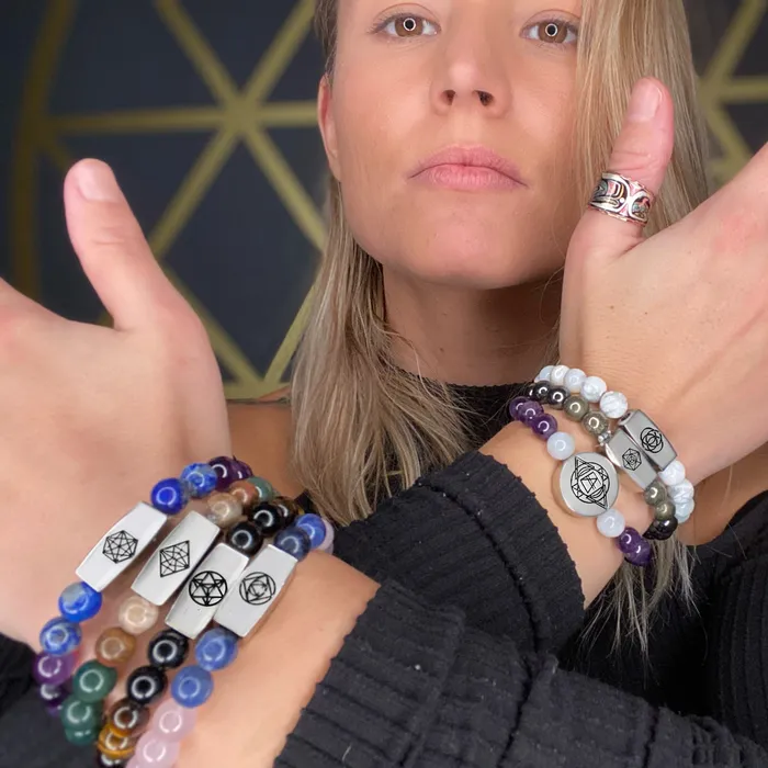 Lily Rose Jewelry Co Bracelets Limited Master Awakener 10mm Collection Elizabeth April AWAKEN Species Set of 7 Stretch Bracelet