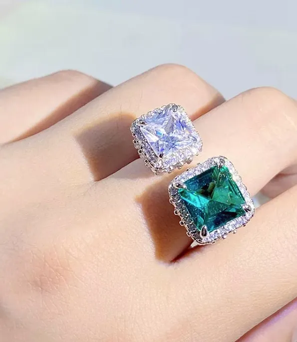 Minx London Rings Engagement Ring Green Diamond Ring Womens Promise Ring Aquamarine Engagement Ring Green Engagement Ring Tourmaline Ring Ring