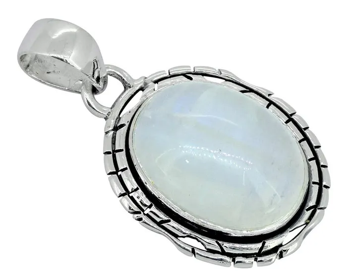 Moonstone Pendant Solid 925 Sterling Silver Chain Necklace18 YoTreasure Necklaces