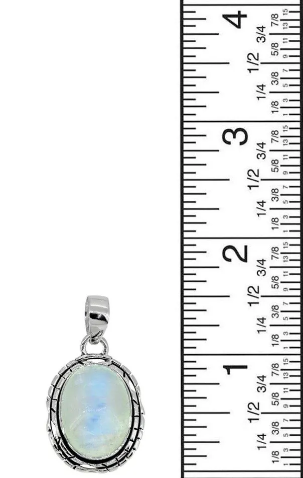 Moonstone Pendant Solid 925 Sterling Silver Chain Necklace18 YoTreasure Necklaces