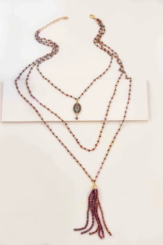 Necklaces Angelia Layered Bead Necklace Lovoda