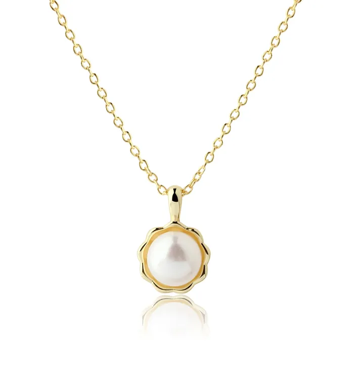 Necklaces Cherished Moments 14K GoldPlated Childrens White Freshwater Pearl Necklace for Girls