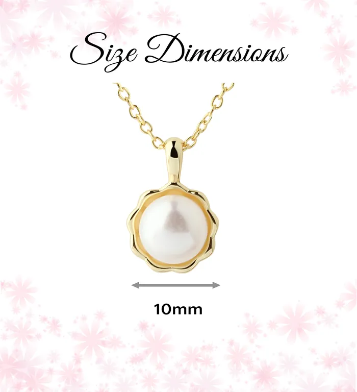 Necklaces Cherished Moments 14K GoldPlated Childrens White Freshwater Pearl Necklace for Girls
