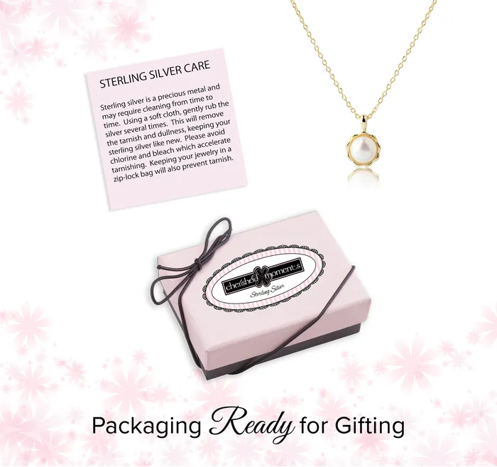 Necklaces Cherished Moments 14K GoldPlated Childrens White Freshwater Pearl Necklace for Girls
