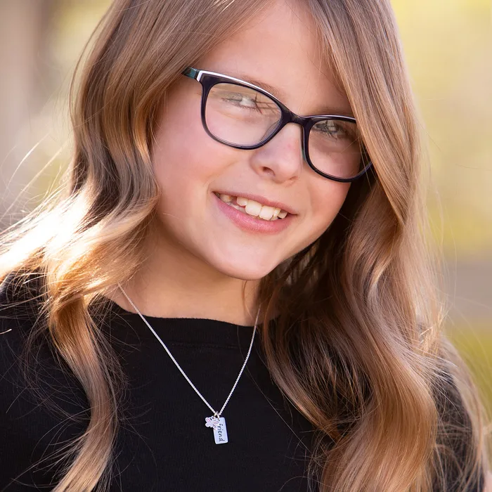 Necklaces Cherished Moments Sterling Silver Friend Necklace for Kids