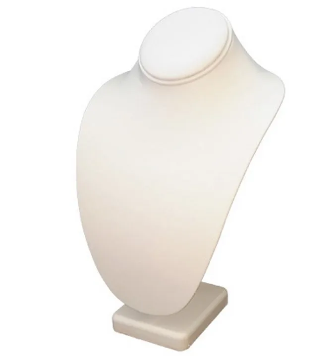Necklaces JPIDisplay 9 58h Deluxe White Leatherette Necklace Stand
