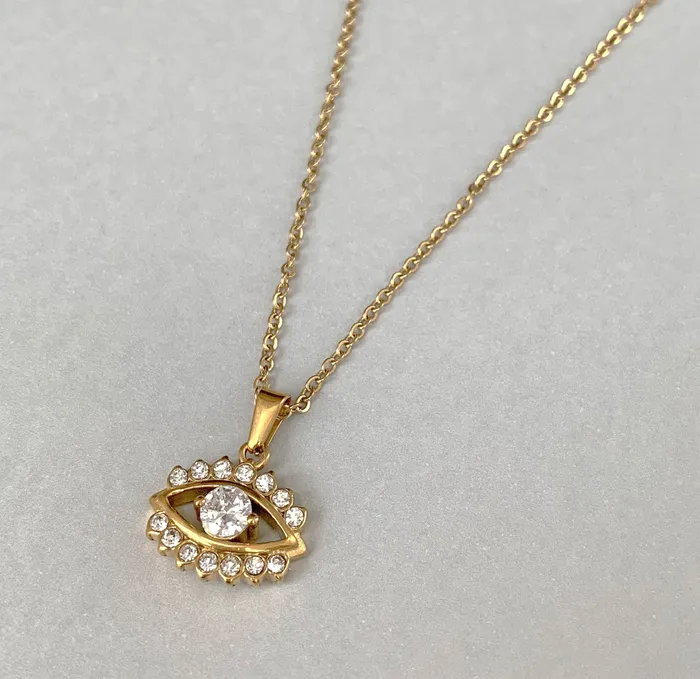 Necklaces Mai Dsire EVIL EYE DIAMOND PENDANT NECKLACE SAMPLE
