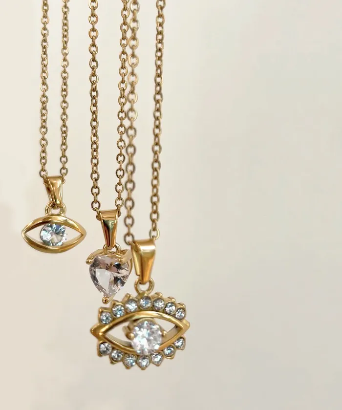 Necklaces Mai Dsire EVIL EYE DIAMOND PENDANT NECKLACE SAMPLE