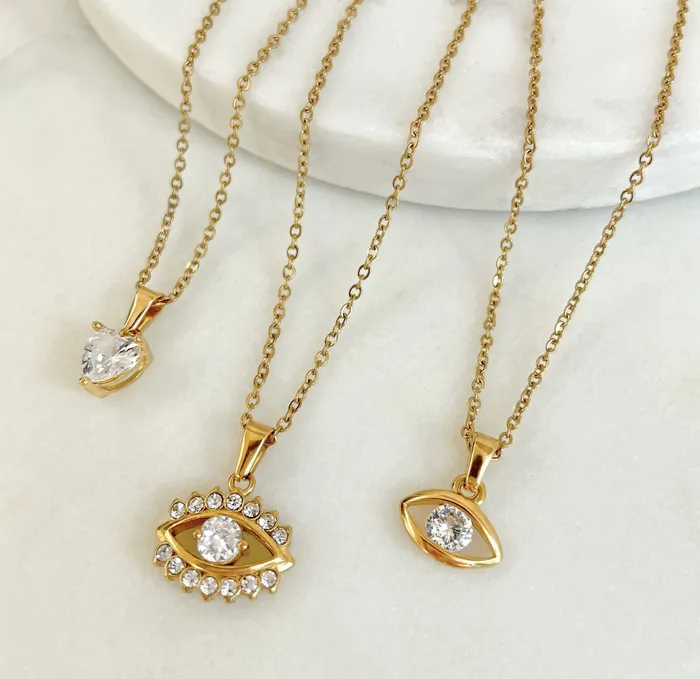 Necklaces Mai Dsire EVIL EYE DIAMOND PENDANT NECKLACE SAMPLE