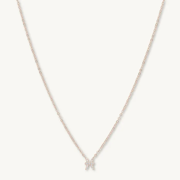 Necklaces Pisces Sapphire Charm Zodiac Star Sign Necklace Camile Stone