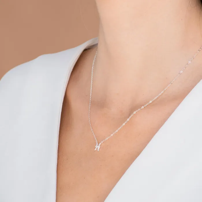 Necklaces Pisces Sapphire Charm Zodiac Star Sign Necklace Camile Stone