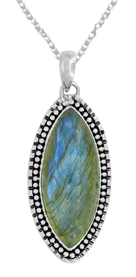 Necklaces YoTreasure Women Chain Necklace Jewelry Sterling Silver Labradorite Gemstone Pendant Graduation Gift Idea 18 Necklaces YoTreasure Women Chain Necklace Jewelry Sterling Silver Labradorite Gemstone Pendant Graduation Gift Idea 18