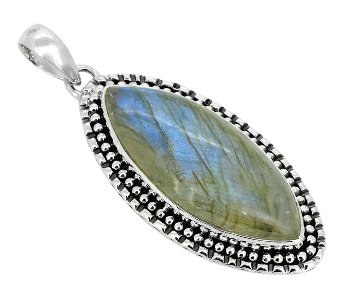Necklaces YoTreasure Women Chain Necklace Jewelry Sterling Silver Labradorite Gemstone Pendant Graduation Gift Idea 18