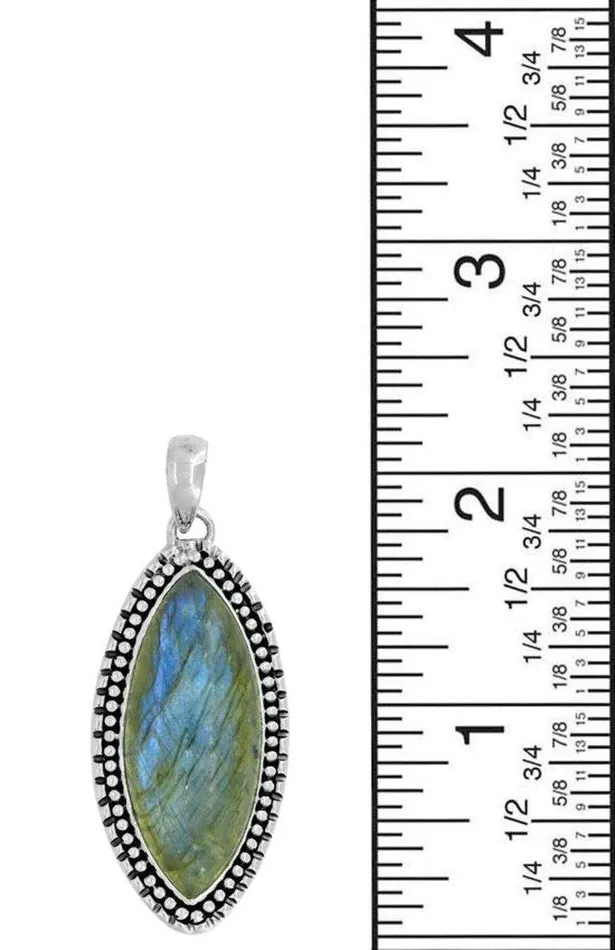 Necklaces YoTreasure Women Chain Necklace Jewelry Sterling Silver Labradorite Gemstone Pendant Graduation Gift Idea 18