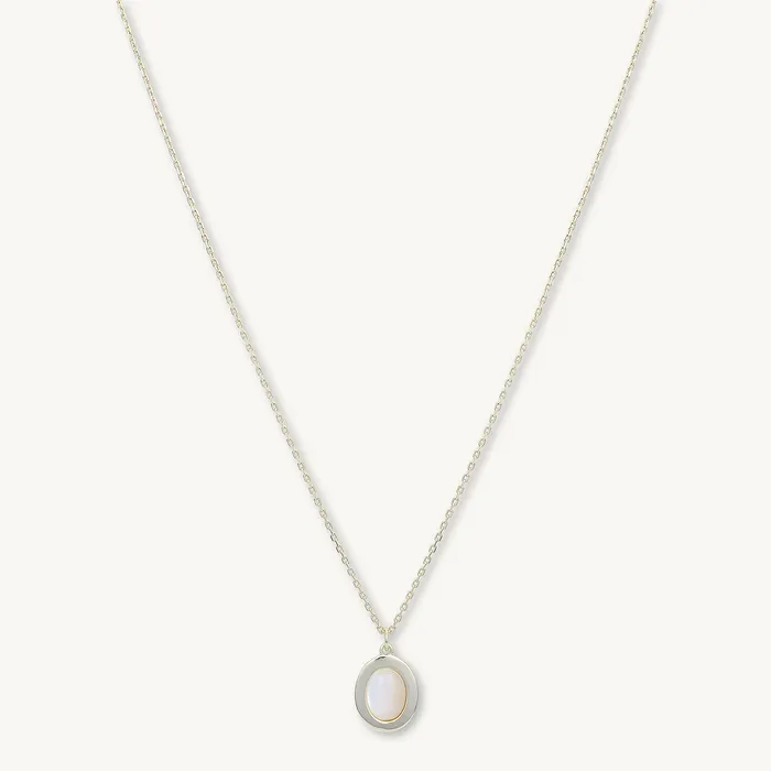 Oval Moonstone Pendant Necklace Camile Stone Necklaces