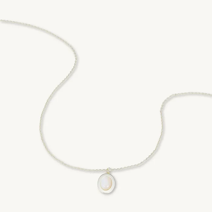 Oval Moonstone Pendant Necklace Camile Stone Necklaces