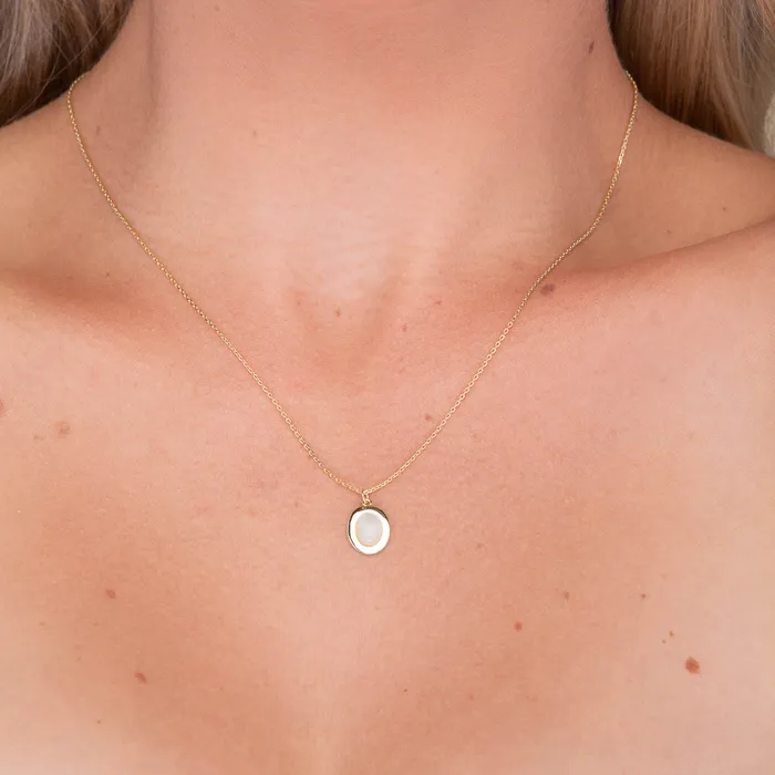 Oval Moonstone Pendant Necklace Camile Stone Necklaces