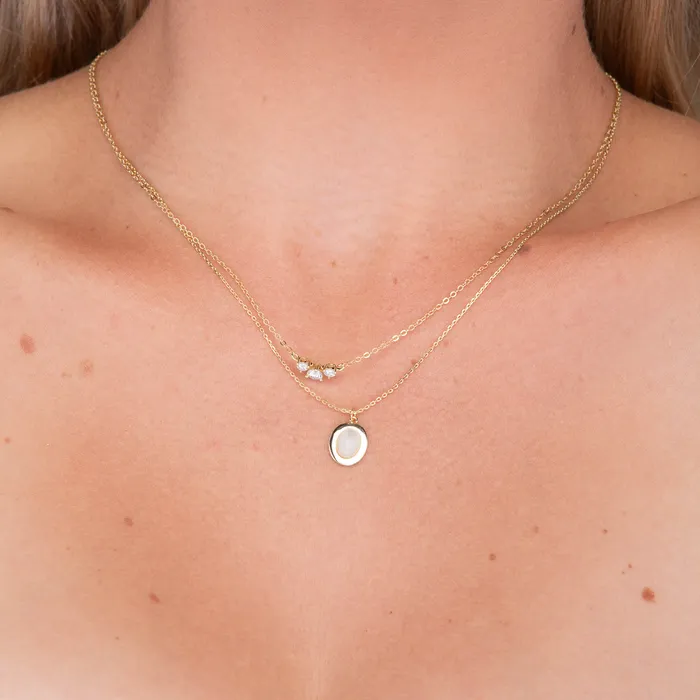 Oval Moonstone Pendant Necklace Camile Stone Necklaces