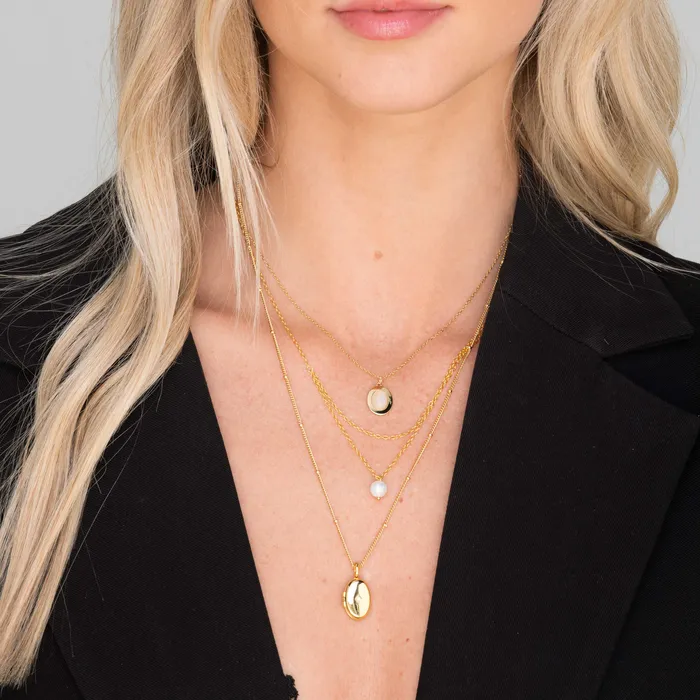 Oval Moonstone Pendant Necklace Camile Stone Necklaces