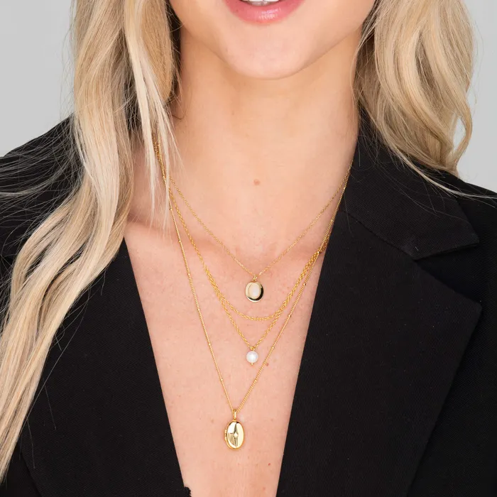 Oval Moonstone Pendant Necklace Camile Stone Necklaces
