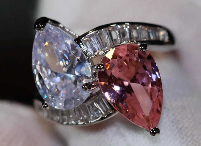 Pink Diamond Ring Teardrop Ring Pear Shape Ring Teardrop Engagement Ring Engagement Ring Diamond Wedding Rings Lab Diamonds London Rings