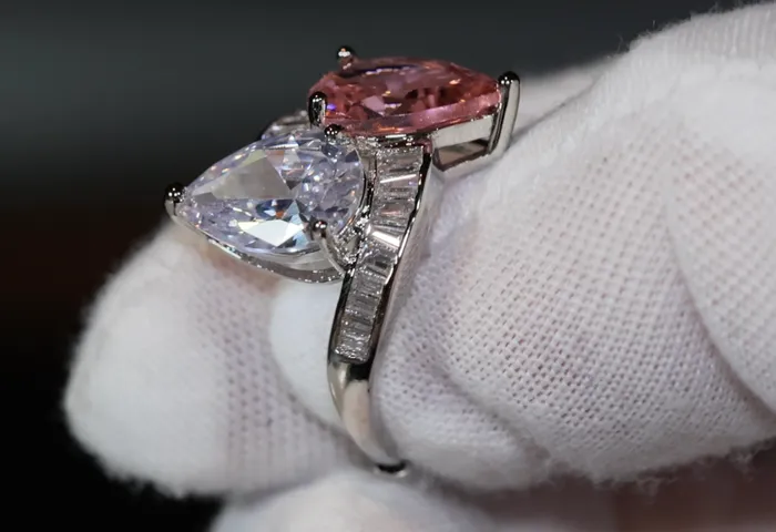 Pink Diamond Ring Teardrop Ring Pear Shape Ring Teardrop Engagement Ring Engagement Ring Diamond Wedding Rings Lab Diamonds London Rings