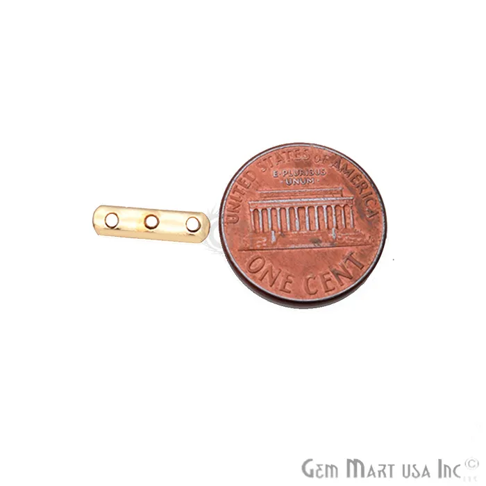 PreStyled Sets 5pc Lot Gold Spacers Bar 3 Hole Bar Gold Plated Multi Strand Connector GemMartUSA