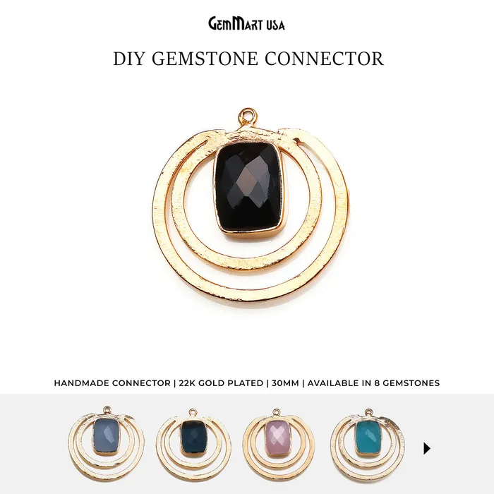 PreStyled Sets GemmartUSA DIY Gemstone Gold Plated 30mm Loop Chandelier Connector 1PC PreStyled Sets GemmartUSA DIY Gemstone Gold Plated 30mm Loop Chandelier Connector 1PC
