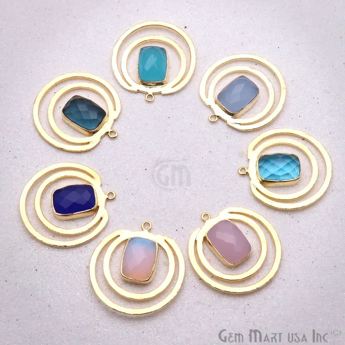 PreStyled Sets GemmartUSA DIY Gemstone Gold Plated 30mm Loop Chandelier Connector 1PC PreStyled Sets GemmartUSA DIY Gemstone Gold Plated 30mm Loop Chandelier Connector 1PC