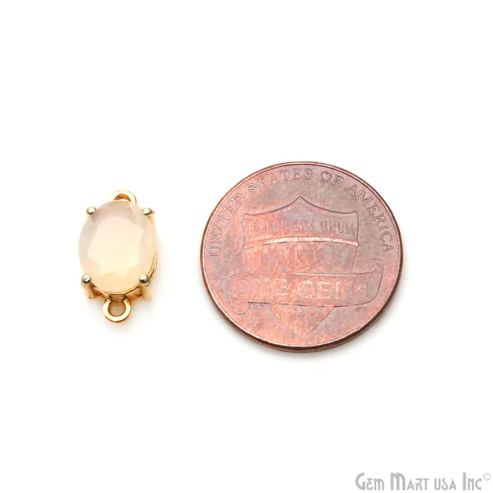 PreStyled Sets GemMartUSA Ethiopian Opal Prong Setting Gold Plated Gemstone Connector PreStyled Sets GemMartUSA Ethiopian Opal Prong Setting Gold Plated Gemstone Connector