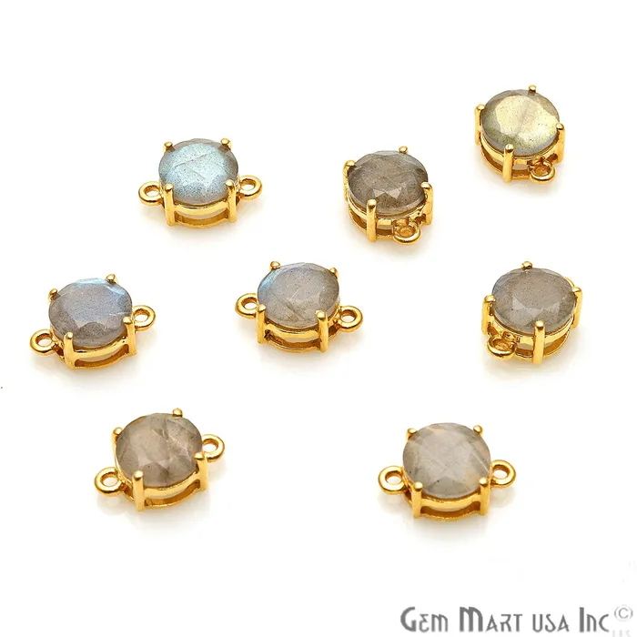 PreStyled Sets GemMartUSA Labradorite Prong Setting Gold Plated Flashy Gemstone Connector