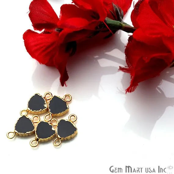 PreStyled Sets GemMartUSA Trillion 8mm Double Bail Gemstone Zig Zag Gold Edged Connector PreStyled Sets GemMartUSA Trillion 8mm Double Bail Gemstone Zig Zag Gold Edged Connector