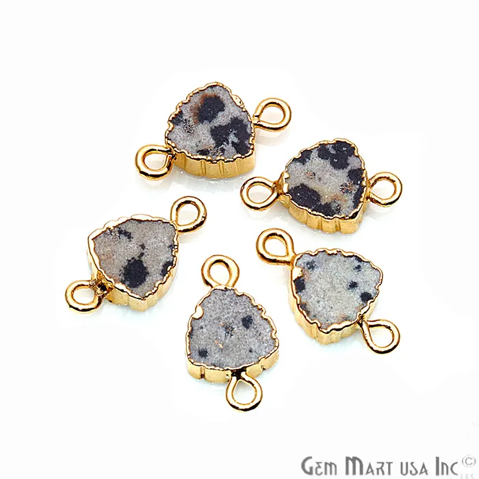 PreStyled Sets GemMartUSA Trillion 8mm Double Bail Gemstone Zig Zag Gold Edged Connector