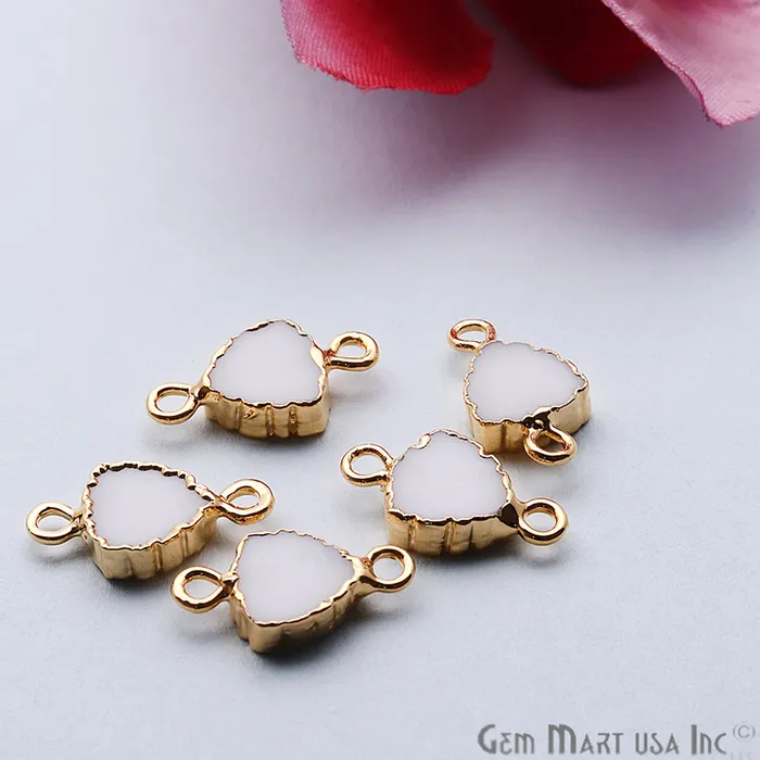 PreStyled Sets GemMartUSA Trillion 8mm Double Bail Gemstone Zig Zag Gold Edged Connector