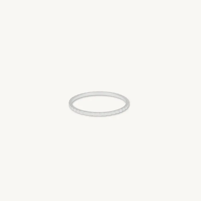 Rings Camile Stone Thin Ridge Stacker Ring