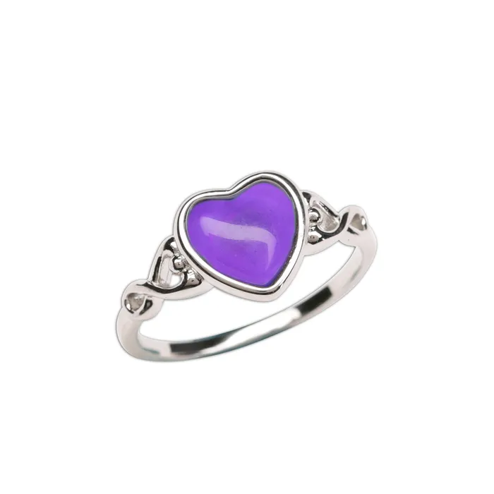 Rings Cherished Moments Sterling Silver Girls Mood Ring Heart