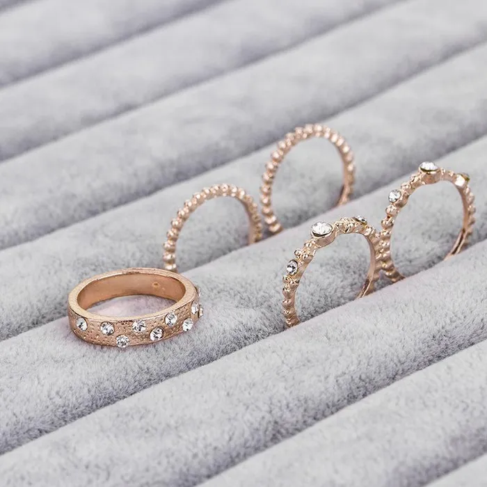 Rings Ellie Sage Golden Light Stackable Ring Set