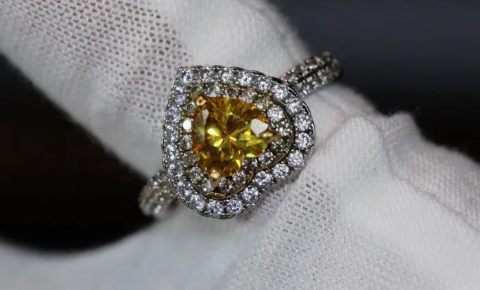 Rings Heart Ring Heart Shaped Ring Heart Shape Ring Diamond Heart Ring Womens Yellow Diamond Ring Lab Diamonds London