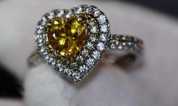Rings Heart Ring Heart Shaped Ring Heart Shape Ring Diamond Heart Ring Womens Yellow Diamond Ring Lab Diamonds London