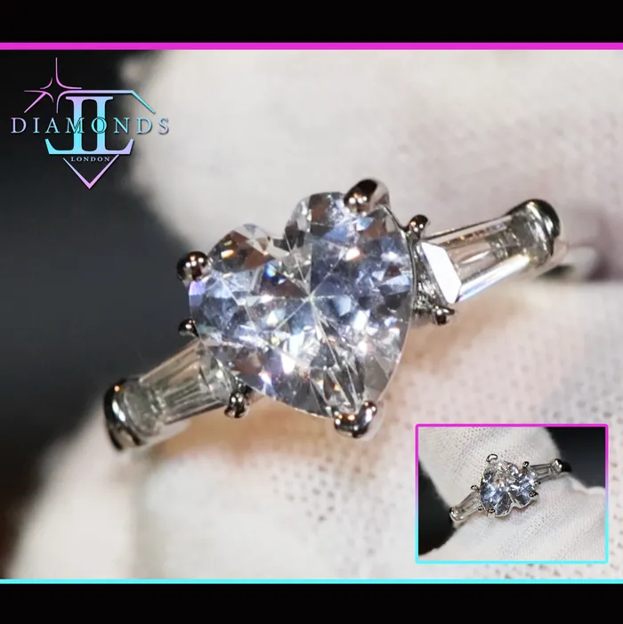 Rings Lab Diamonds London Diamond heart ring Womens Heart Cut Diamond Ring