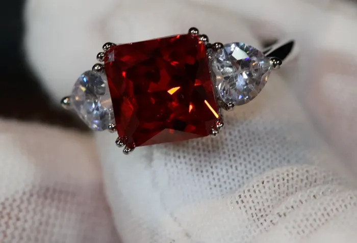 Rings Lab Diamonds London Three Stone Ring Red Diamond Ring Womens Engagement Ring