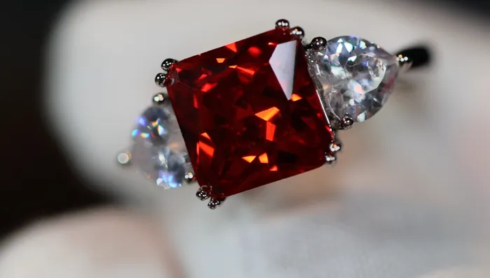 Rings Lab Diamonds London Three Stone Ring Red Diamond Ring Womens Engagement Ring