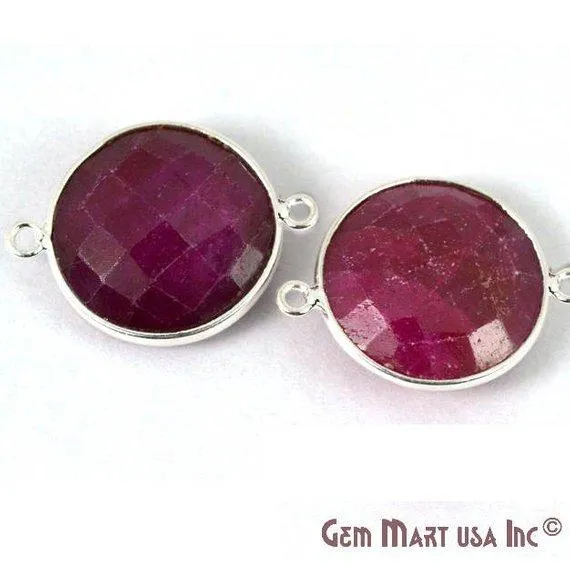Round 16mm Double Bail Silver Bezel Gemstone Connector GemMartUSA Rings Round 16mm Double Bail Silver Bezel Gemstone Connector GemMartUSA Rings