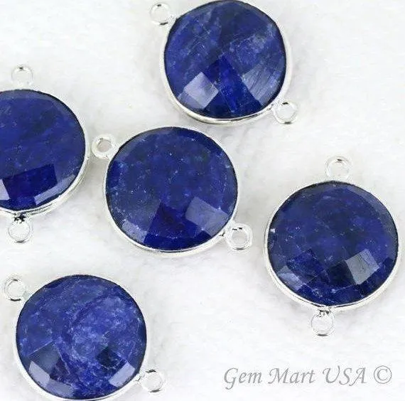 Round 16mm Double Bail Silver Bezel Gemstone Connector GemMartUSA Rings Round 16mm Double Bail Silver Bezel Gemstone Connector GemMartUSA Rings